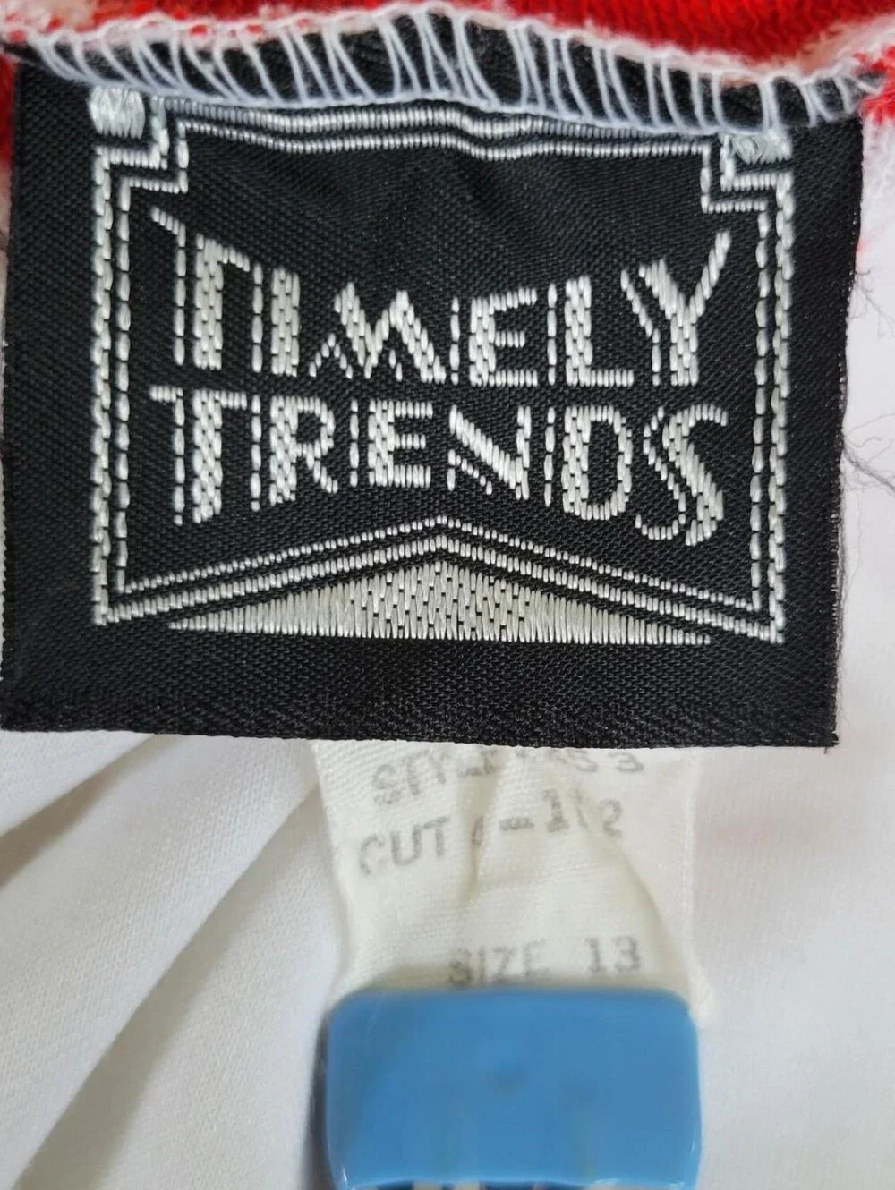 Timely Trends | 80s Vintage White & Red Tie Waist Dress